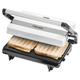 Bestron Kontaktgrill mit Auffangschale, Sandwichmaker mit Cool-Touch-Handgriff, Paninimaker mit Antihaftbeschichtung, 700 Watt, APM123W, Farbe: Weiß