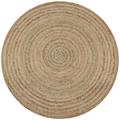 vidaXL Area Rug Braided Jute 90 cm Round