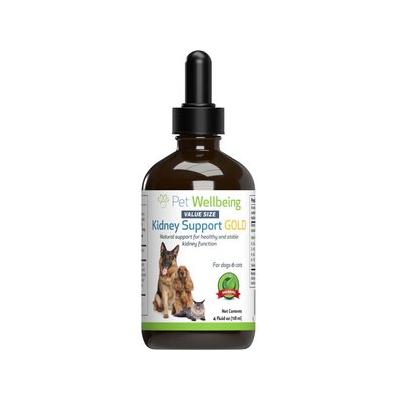 Pet Wellbeing Kidney Support GOLD Bacon Flavored Liquid Kidney Supplement for Dogs & Cats, 4-oz bottle