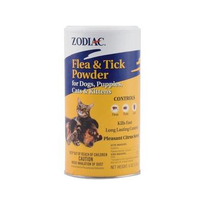 Zodiac Flea & Tick Powder for Dogs, Puppies, Cats & Kittens, 6-oz