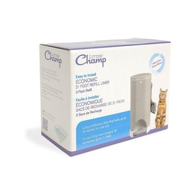 Litter Champ Cat Litter Waste Disposal System Scented Refill Liner, 3 count