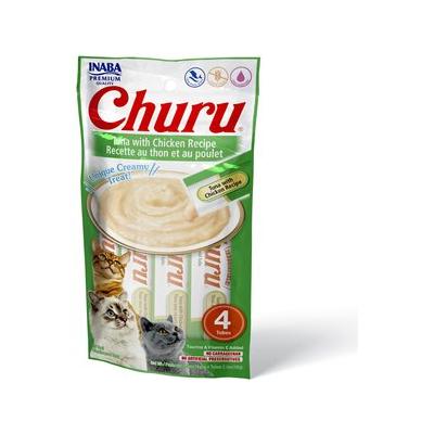 Inaba Churu Grain-Free Tuna with Chicken Puree Lickable Cat Treat, 0.5-oz tube, pack of 4