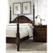 MacKenzie-Dow English Pub Barley Four Poster Bed Wood in Red | 84 H x 77.5 W x 92 D in | Wayfair 1-3152_VintageRed