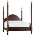 MacKenzie-Dow English Pub Solid Wood Four Poster Standard Bed Wood in White | 84 H x 83.5 W x 88 D in | Wayfair 1-3111_AntiqueWhite