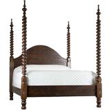 MacKenzie-Dow English Pub Solid Wood Four Poster Standard Bed Wood in Green/Blue | 84 H x 83.5 W x 88 D in | Wayfair 1-3111_StudioBlue-Green