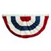 U.S. Flag Store Pleated Full Fan without Stars Nylon 48 x 96 in. Bunting in Blue | 48 H x 96 W in | Wayfair 64-100-40004