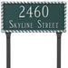 Montague Metal Products Inc. Franklin Rectangle Two Line Address Sign Plaque w/ Lawn Stakes | 8 H x 16.5 W x 0.25 D in | Wayfair PCS-0070S2-L-CG