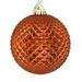 Vickerman 530634 - 4" Copper Durian Glitter Ball Christmas Tree Ornament (6 pack) (N188588D)