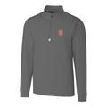 Men's Cutter & Buck Gray Florida Gators Traverse Vault Logo Half-Zip Jacket