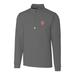 Men's Cutter & Buck Gray Florida Gators Traverse Vault Logo Half-Zip Jacket