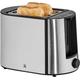 WMF Bueno Pro Toaster 2 Scheiben, Doppelschlitz Toaster Edelstahl mit Brötchenaufsatz, 2 Scheiben, 6 Bräunungsstufen, 870 W, edelstahl matt