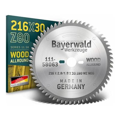 Bayerwald Werkzeuge - hm Kreissägeblatt - 216 x 2.8/1.8 x 30 Z80 wz neg. Image