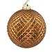 Vickerman 530122 - 2.75" Mocha Durian Glitter Ball Christmas Tree Ornament (12 pack) (N188476D)