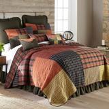 Donna Sharp Woodland Square Reversible Single Quilt Cotton in Black/Green | Twin | Wayfair 754069247042