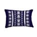 World Menagerie Grattan Tile Indoor/Outdoor Lumbar Pillow Polyester/Polyfill blend in Blue/Navy | 14 H x 20 W x 6 D in | Wayfair
