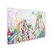 East Urban Home Saramati by Lauren Moss - Wrapped Canvas Print Canvas in Blue/Pink/Yellow | 18 H x 24 W x 2 D in | Wayfair