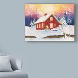 Winston Porter 'Christmas Eve Magic' Acrylic Painting Print on Wrapped Canvas Metal | 24 H x 32 W x 2 D in | Wayfair