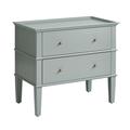 Grace 2-Drawer Nightstand - Soft Blue Gray - Ballard Designs - Ballard Designs