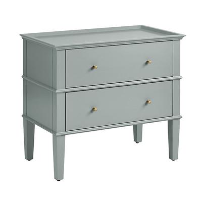 Grace 2-Drawer Nightstand - Soft Blue Gray - Ballard Designs