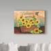 Winston Porter 'Sunflower Basket New' Acrylic Painting Print on Wrapped Canvas Metal in Brown/Green/Yellow | 24 H x 32 W x 2 D in | Wayfair