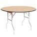 PRE Sales WFT Circular Portable Folding Table Manufactured & Solid Wood/Wood/Metal in Gray/Brown | 30 H x 48 W x 48 D in | Wayfair 3848