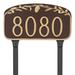 Montague Metal Products Inc. 1-Line Lawn Address Sign | 7.25 H x 13.5 W x 0.25 D in | Wayfair PCS-0017S1-L-GW