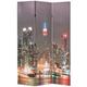 vidaXL Folding Room Divider 120x170 cm New York by Night