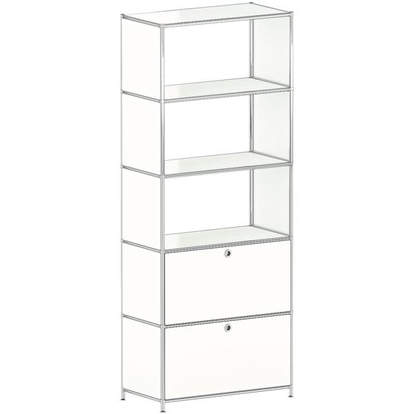 viasit Aktenregal »System 4« schmal weiß, 77.9x193.1x40.4 cm Image