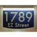 EZ Street Signs 2-Line Lawn Address Sign, Stainless Steel in Blue | 8.5 H x 12 W x 2.5 D in | Wayfair 8m-2-w