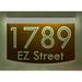 EZ Street Signs 2-Line Lawn Address Sign, Stainless Steel in Brown | 8.5 H x 12 W x 2.5 D in | Wayfair 8m-5-s
