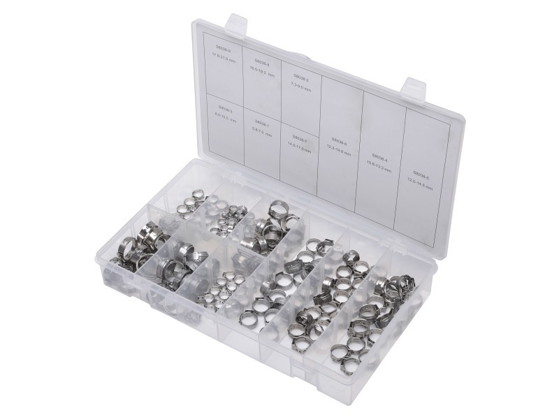 SWSTAHL Edelstahl Schlauchklemmen Sortiment, 170-tlg. S8038 Schlauchschelle Image