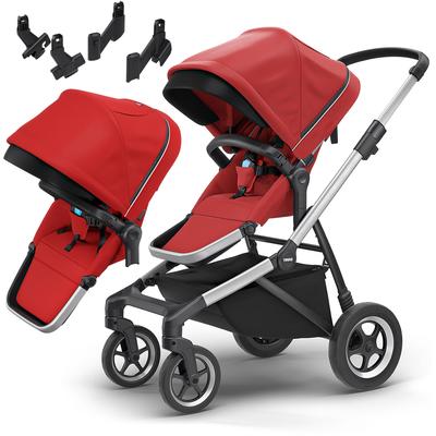 Thule Sleek Double Stroller - Energy Red