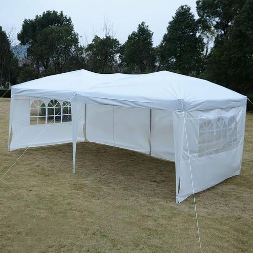 Gartenpavillon Partyzelt Bierzelt Pavillon Gartenzelt Hochzeit Festzelt Zelt 3 x 6 m Weiss