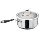 Stellar James Martin JM06 Stainless Steel 18cm 2.5L Saucepan with Vented Glass Lid Induction Ready, Oven Safe, Dishwasher Safe - Fully Guaranteed