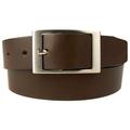 Mens Quality Leather Belt Made in UK, 1 3/8" Wide (35mm) Dark Havana Brown - (BD000435DKH-38-42) L
