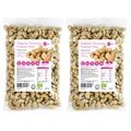 PINK SUN Organic Cashew Nuts 2kg (1kg x 2) Raw Natural Cashews Unsalted Whole Foods Kernels Unpasteurised Unroasted Gluten Free Vegetarian Vegan Bio Bulk Buy