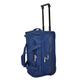 Holdall with Wheels Lightweight Duffle Overnight Weekend Trolley Bag HL452 (Blue)