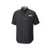 Columbia Men's PHG Bucktail Button-Up Short Sleeve Shirt Polyester, Black SKU - 447852