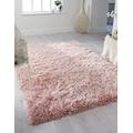 Flair Rugs Dazzle Sparkle Deep Pile Shaggy Rug, Blush Pink, 160 x 230 Cm