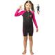 Cressi Little Shark Jr Shorty 2mm - Langarm Neoprenanzug für Kinder,Schwarz/Rosa, 13/14 Jahre