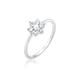 Elli PREMIUM Ring Damen PREMIUM Ring Blume Floral Synthetische Perle in 925 Sterling Silber