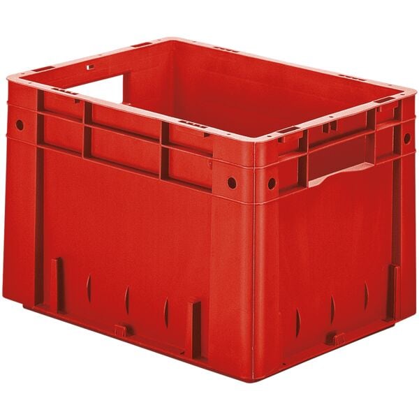 SCHULTE Lagertechnik Euro-Stapelkästen 30/40/27 cm rot, 30x27x40 cm