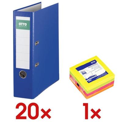 OTTO Office 20x Ordner »Exclusive I« inkl. 1x Haftnotizwürfel blau, 8x32x28.5 cm Image