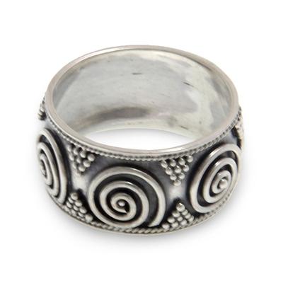 'Whirlwind' - Handmade Sterling Silver Band Ring