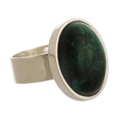 'Encounter' - Hand Crafted Sterling Silver and Chrysocolla Ring