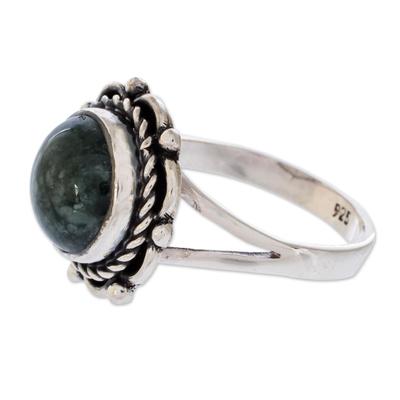 'Antigua Sun' - Artisan Jewelry Sterling Silver Jade Ring