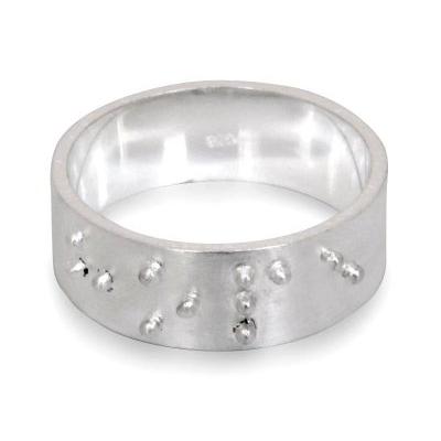 'Braille Hope' - Fair Trade Sterling Silver Band Ring
