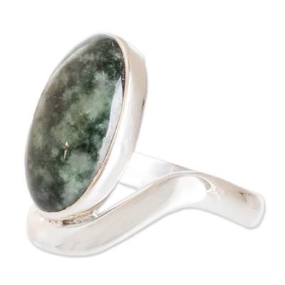 Jade cocktail ring, 'Secret of the Earth'