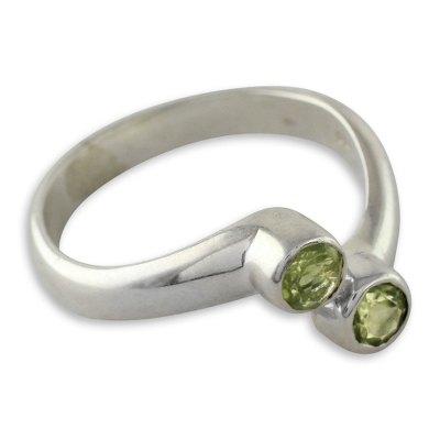 Peridot cocktail ring, 'Duality'