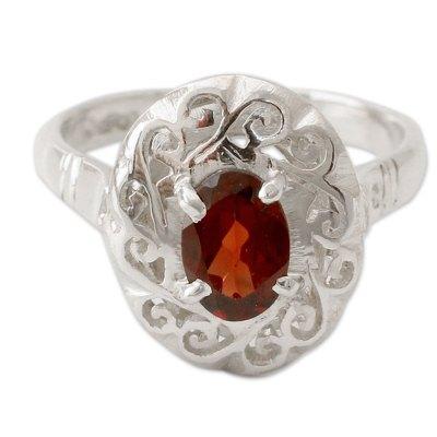 Garnet cocktail ring, 'Festivity in Red'